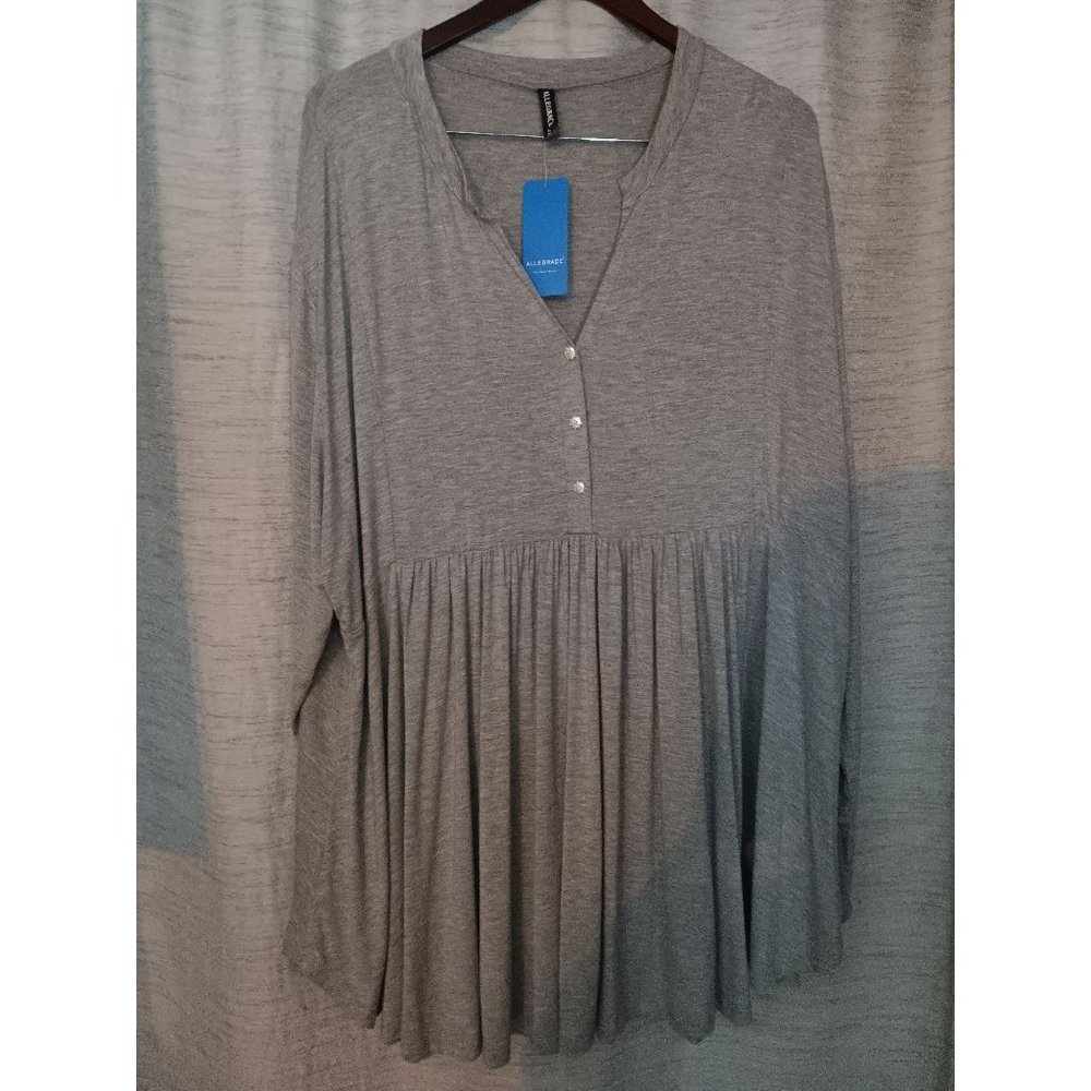 Allegrace Women's 4X Gray Blouse